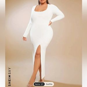 Shein 3x body on white dress never worn